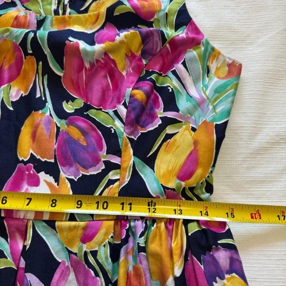 Vintage Suttles and Seawinds Floral Maxi Dress Size Small - Picture 6 of 7